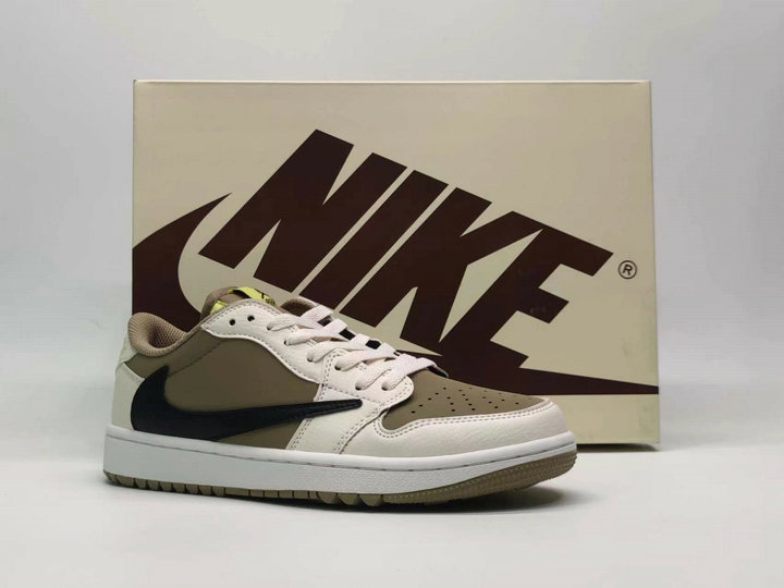 Nike Basketball Chaussures Travis Scott x Jordan 1 Low Neutral Olive